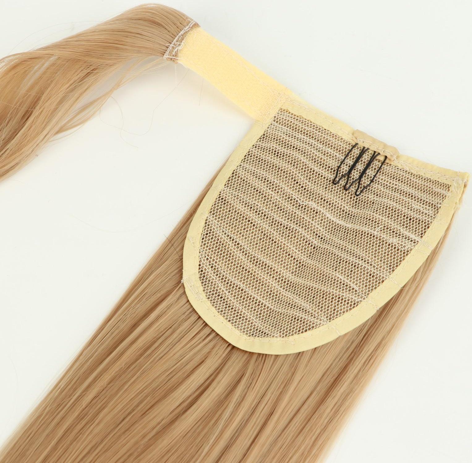 Хвост накладной, прямой волос, на резинке, 60 см, 100 гр, цвет блонд (#SHT24)