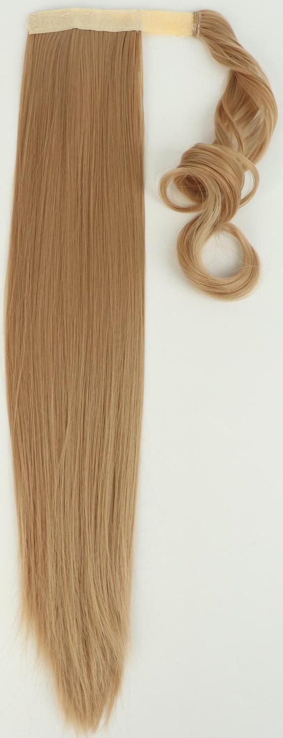 Хвост накладной, прямой волос, на резинке, 60 см, 100 гр, цвет блонд (#SHT24)