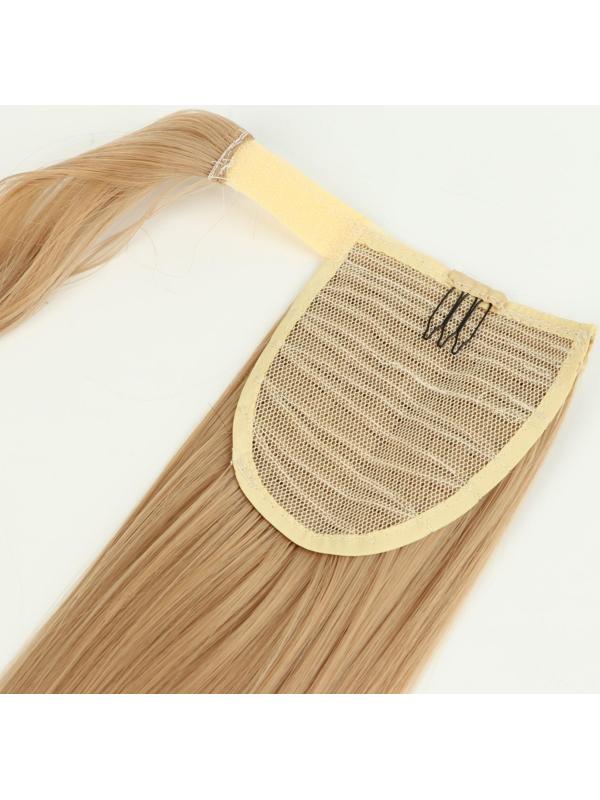 Хвост накладной, прямой волос, на резинке, 60 см, 100 гр, цвет блонд (#SHT24)