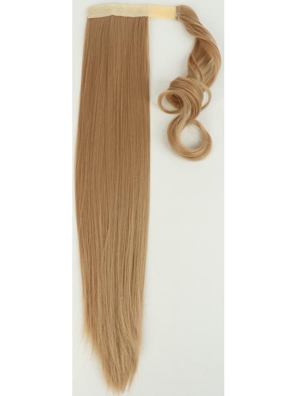 Хвост накладной, прямой волос, на резинке, 60 см, 100 гр, цвет блонд (#SHT24)