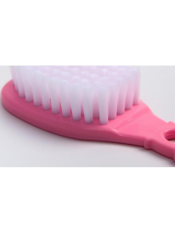 Набор для ухода за волосами: расческа и щетка, «Мишка», цвет розовый