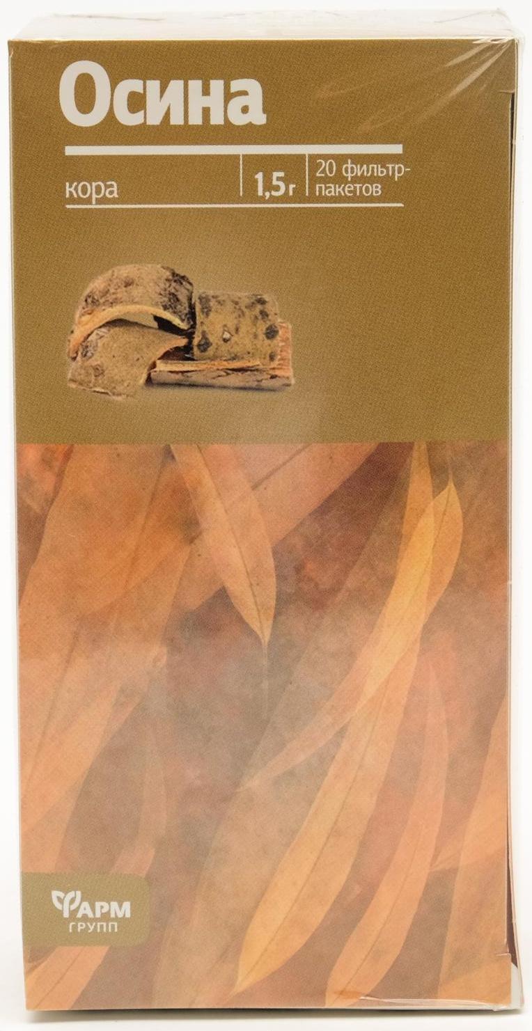 Кора осины, 20 фильтр пакетов по 1.5 г