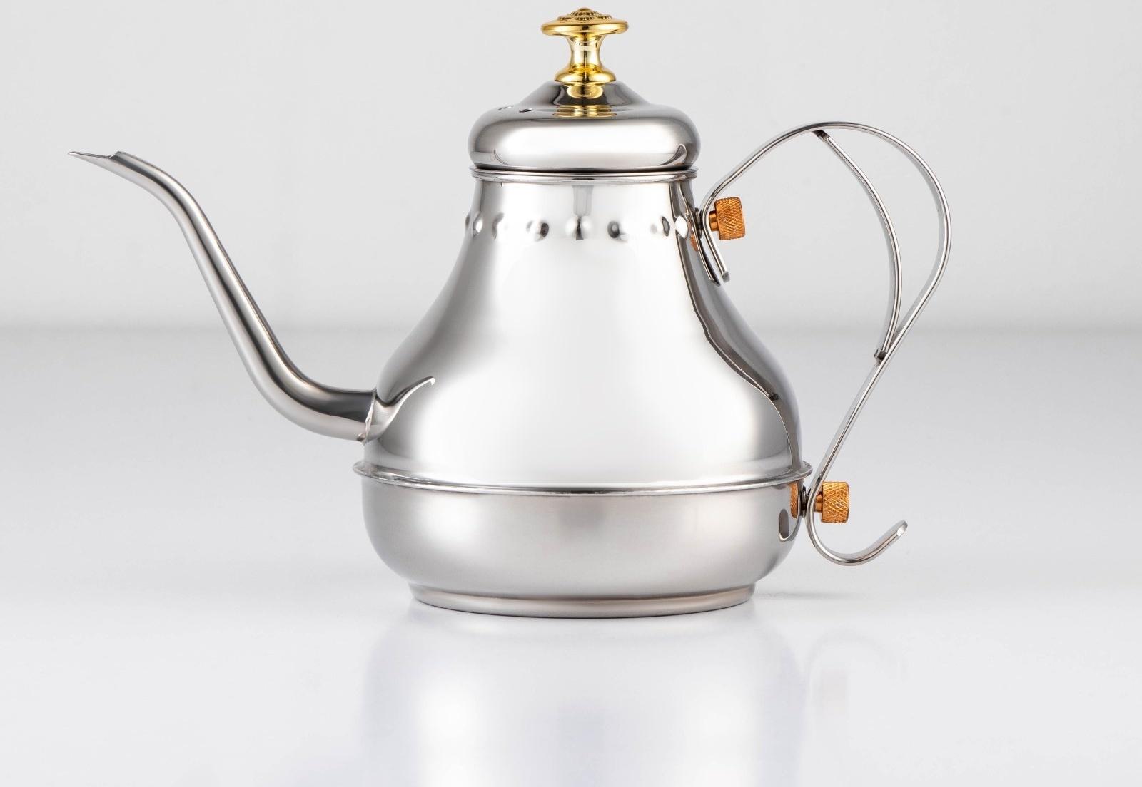 Чайник заварочный из нержавеющей стали «Леранс», 800 мл, металлическое сито, цвет хромированный