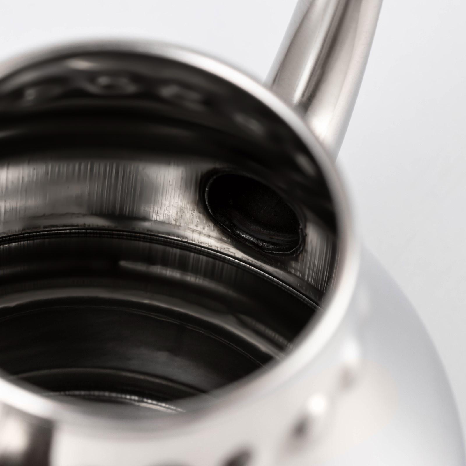 Чайник заварочный из нержавеющей стали «Леранс», 800 мл, металлическое сито, цвет хромированный