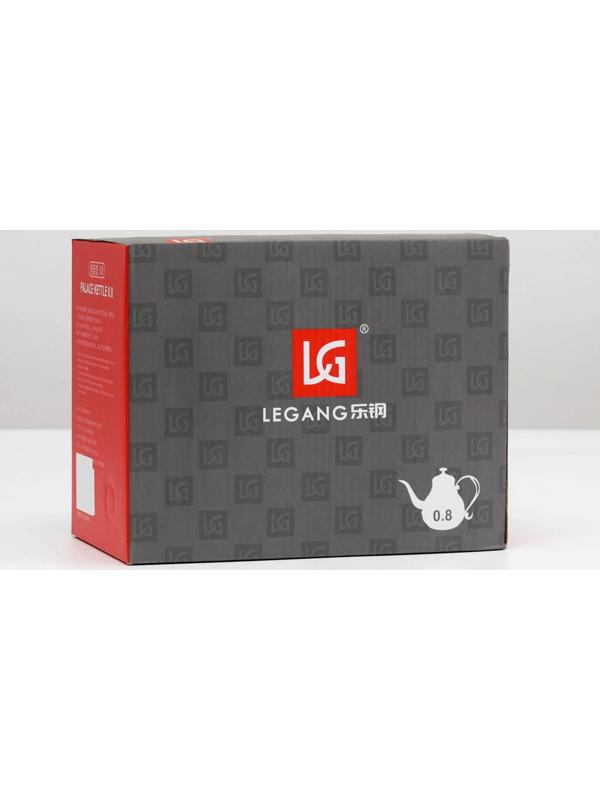 Чайник заварочный из нержавеющей стали «Леранс», 800 мл, металлическое сито, цвет хромированный