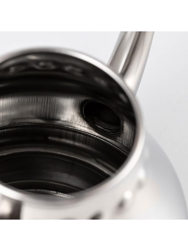 Чайник заварочный из нержавеющей стали «Леранс», 800 мл, металлическое сито, цвет хромированный