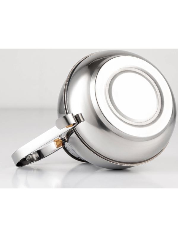 Чайник заварочный из нержавеющей стали «Леранс», 800 мл, металлическое сито, цвет хромированный