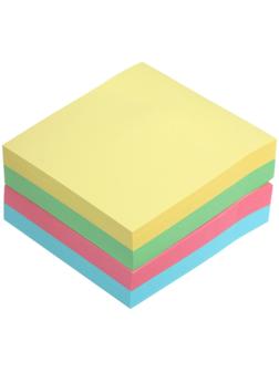 Блок с липким краем 51 мм х 51 мм, 400 листов, пастель, 4 цвета