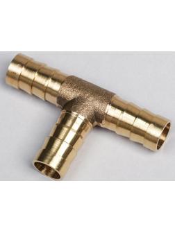 Тройник латунный на трубку, d=10 мм