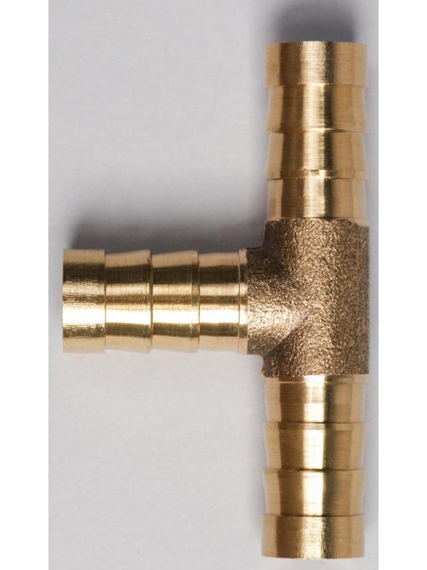 Тройник латунный на трубку, d=10 мм