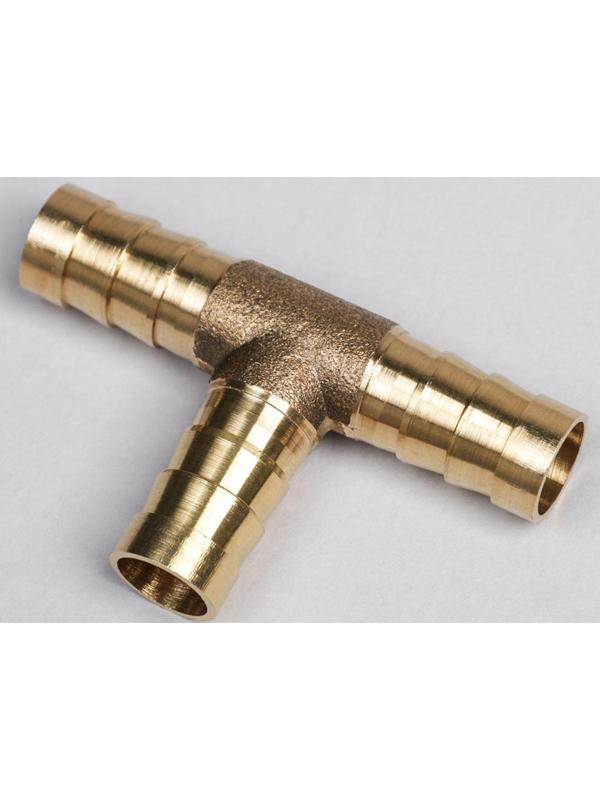 Тройник латунный на трубку, d=10 мм