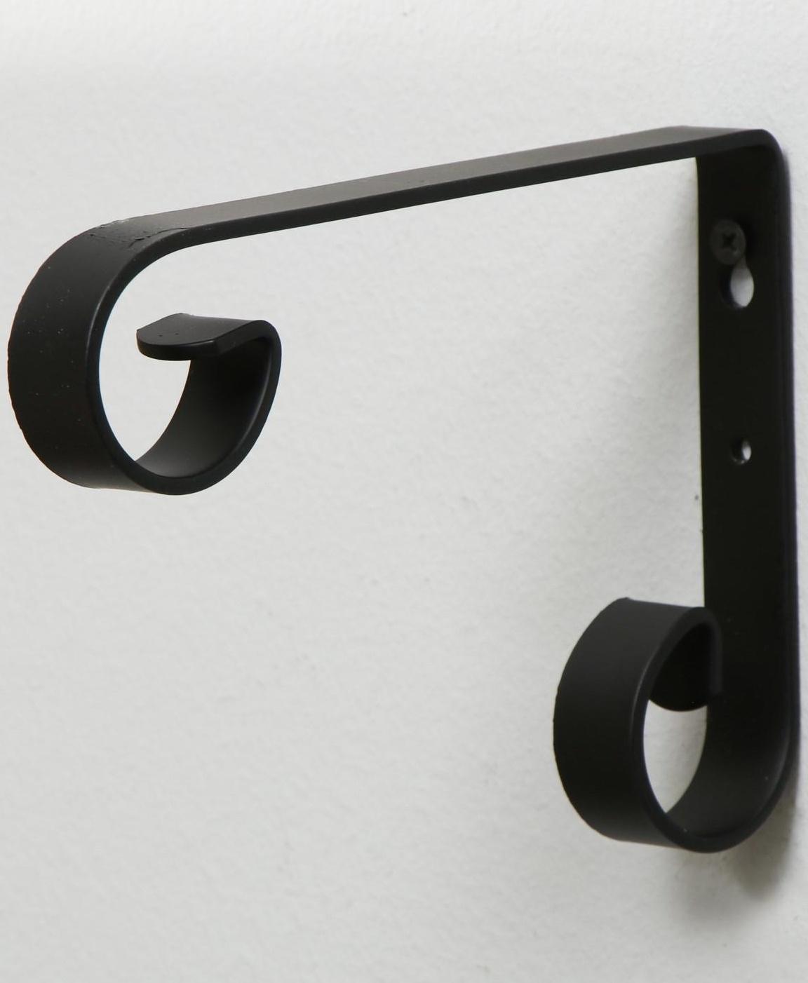 Кронштейн для кашпо, кованый, 17 см, металл, чёрный