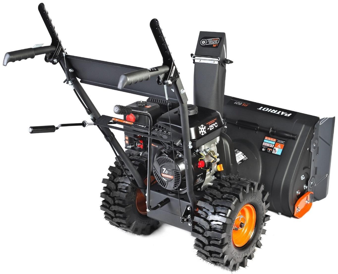 Снегоуборщик PATRIOT PS601, 4Т, 5100 Вт, 7 л.с, самоходный, ск. 5/2, шир./выс. 56/42 см