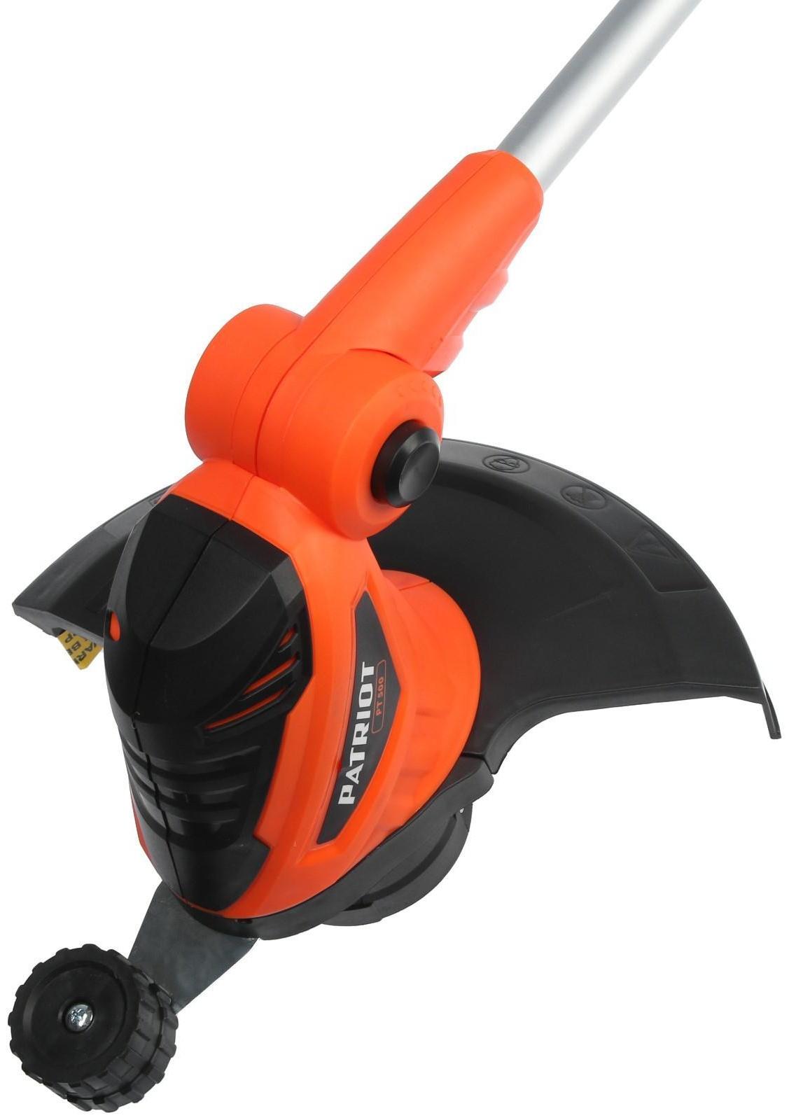 Триммер электрический PATRIOT PT 500, 500 Вт, телескопическая штанга, колесо, 10000 об/мин