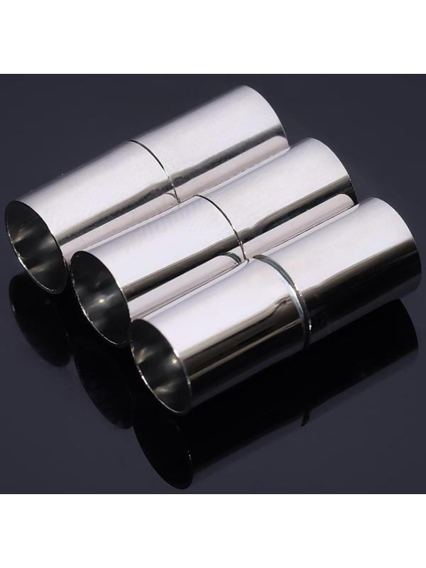 Замок-концевик магнитный, L=20мм, вн.D=7мм, (набор 3шт), цвет серебро