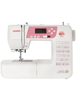 Швейная машина Janome 3160 PG, 35 Вт, 60 операций, автомат, белый/розовый