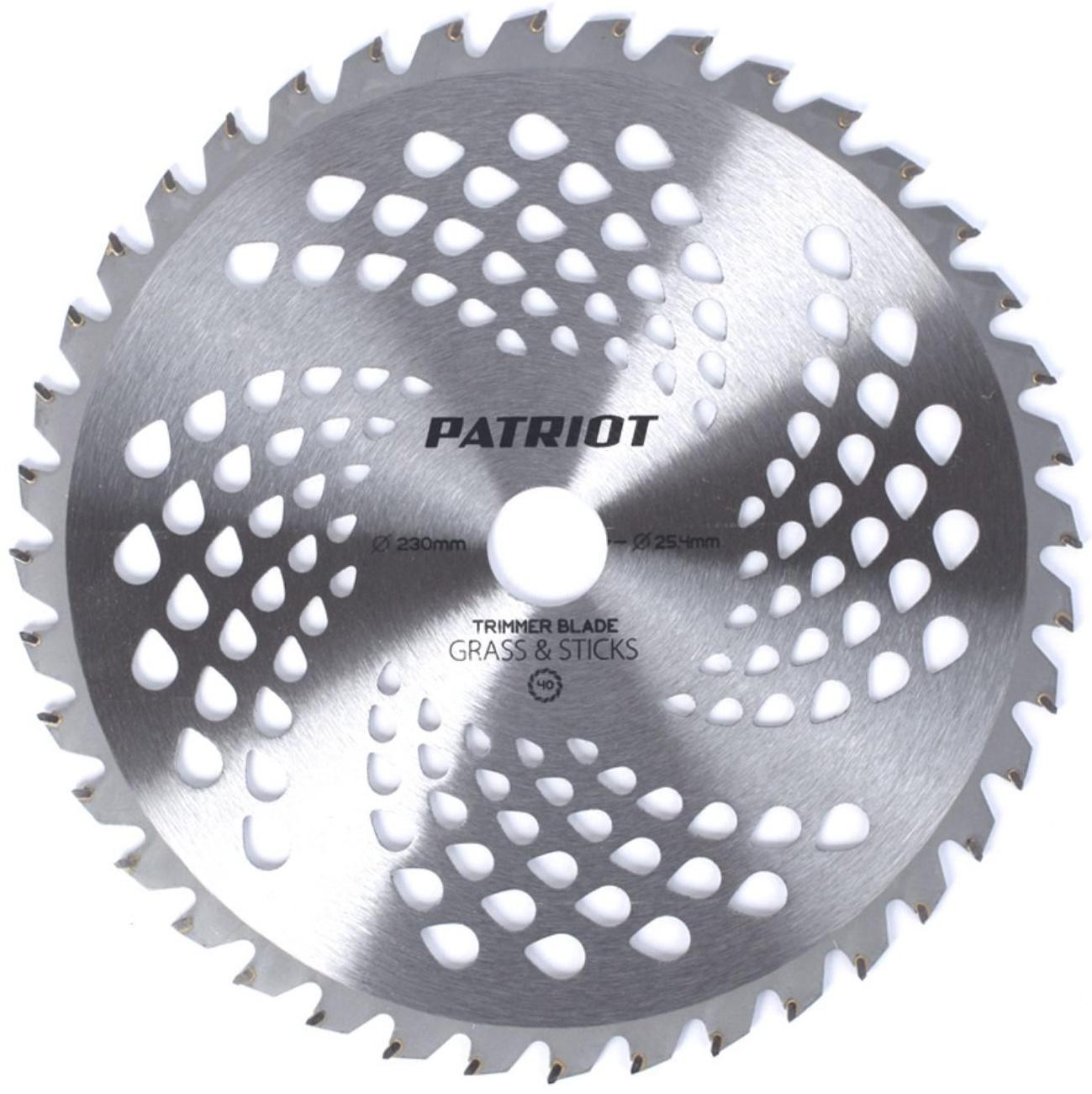 Нож PATRIOT TBS-40P, 230х25.4 мм, 40 зубьев