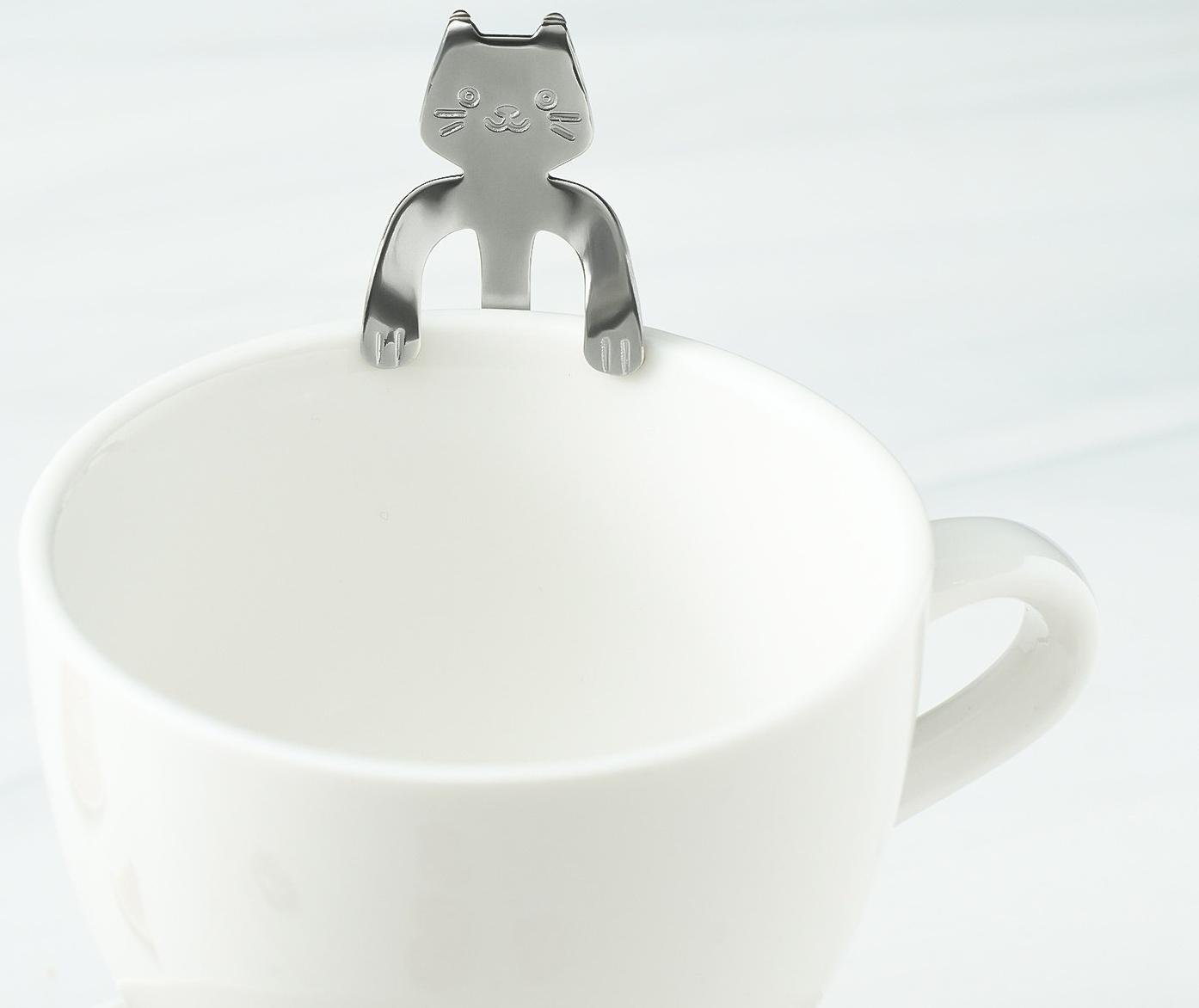 Ложка чайная из нержавеющей стали Magistro «Котик», длина 11,5 см, цвет серебряный