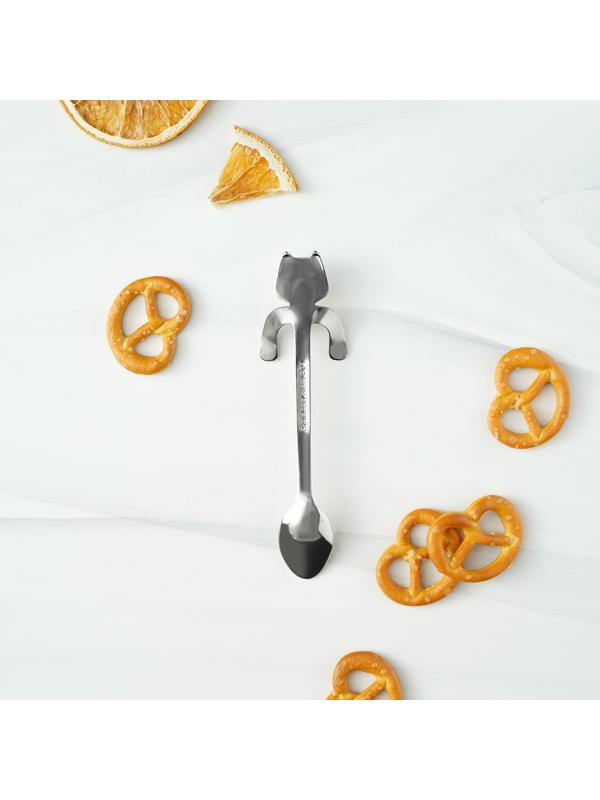 Ложка чайная из нержавеющей стали Magistro «Котик», длина 11,5 см, цвет серебряный