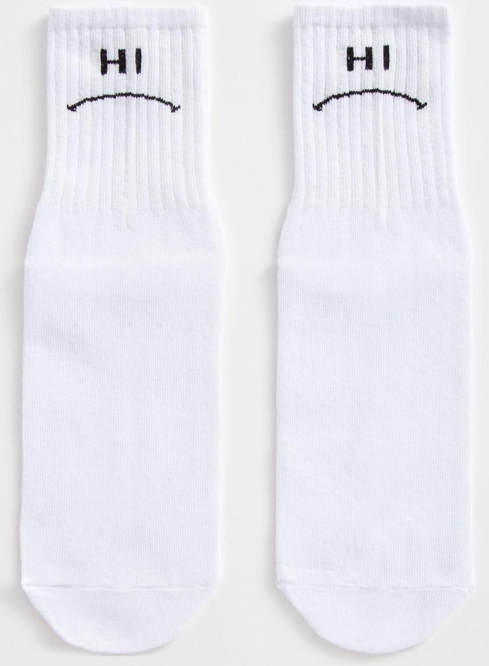 Носки мужские MINAKU «Hi-Bye», цвет белый, размер 42-43 (27 см)