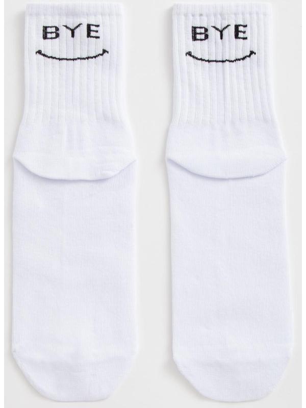 Носки мужские MINAKU «Hi-Bye», цвет белый, размер 42-43 (27 см)