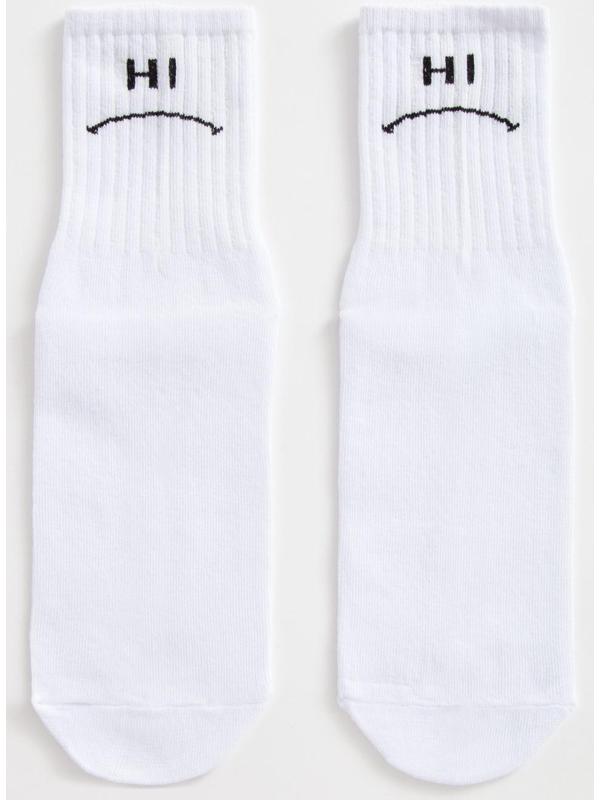 Носки мужские MINAKU «Hi-Bye», цвет белый, размер 42-43 (27 см)