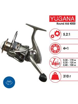 Катушка YUGANA Round aid 4000 4+1 подшипник, 5.2:1