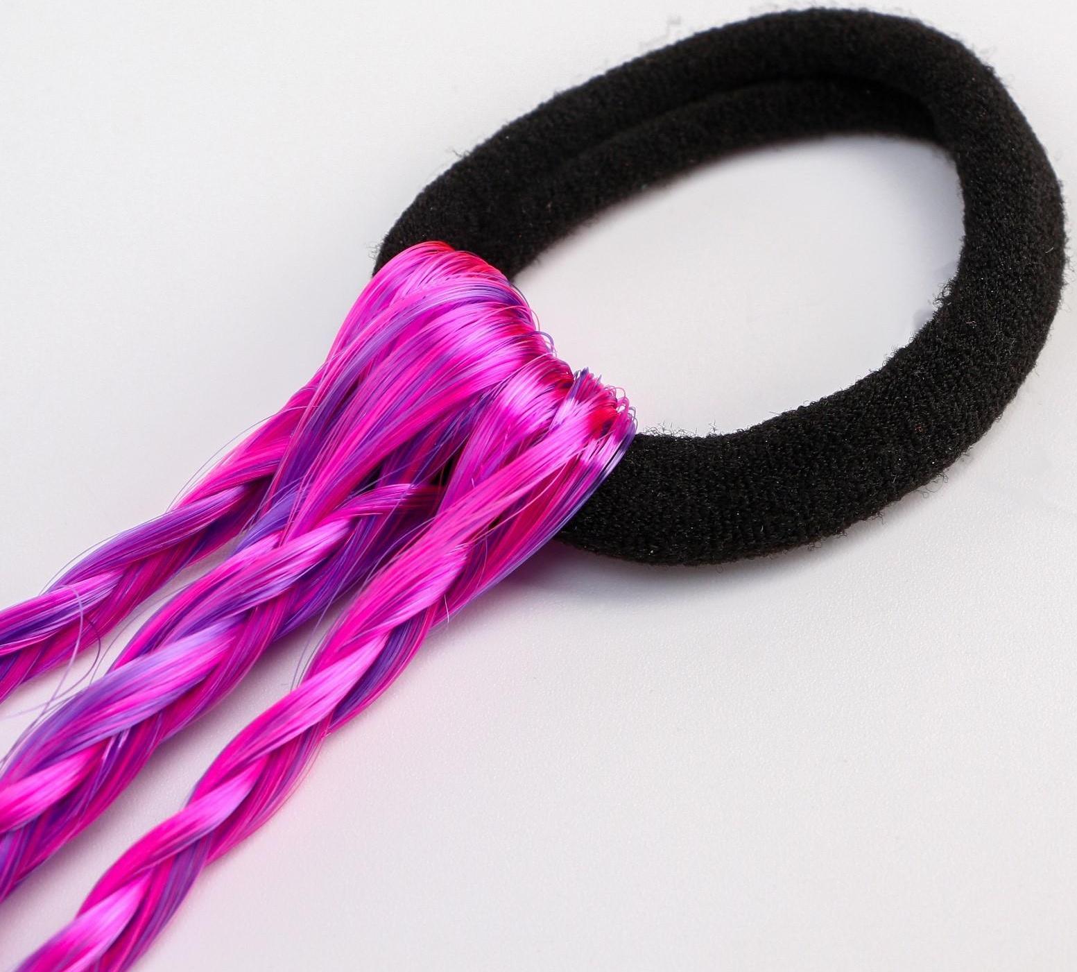 Косички для волос на резинке, фиолетовый, WINX