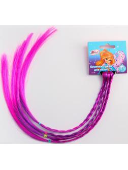 Косички для волос на резинке, фиолетовый, WINX