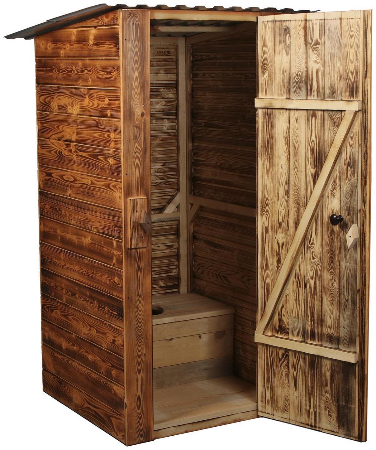 Туалет дачный, деревянный, 202 × 118 × 120 см, 1 и 2 - го сорта, «Эконом»