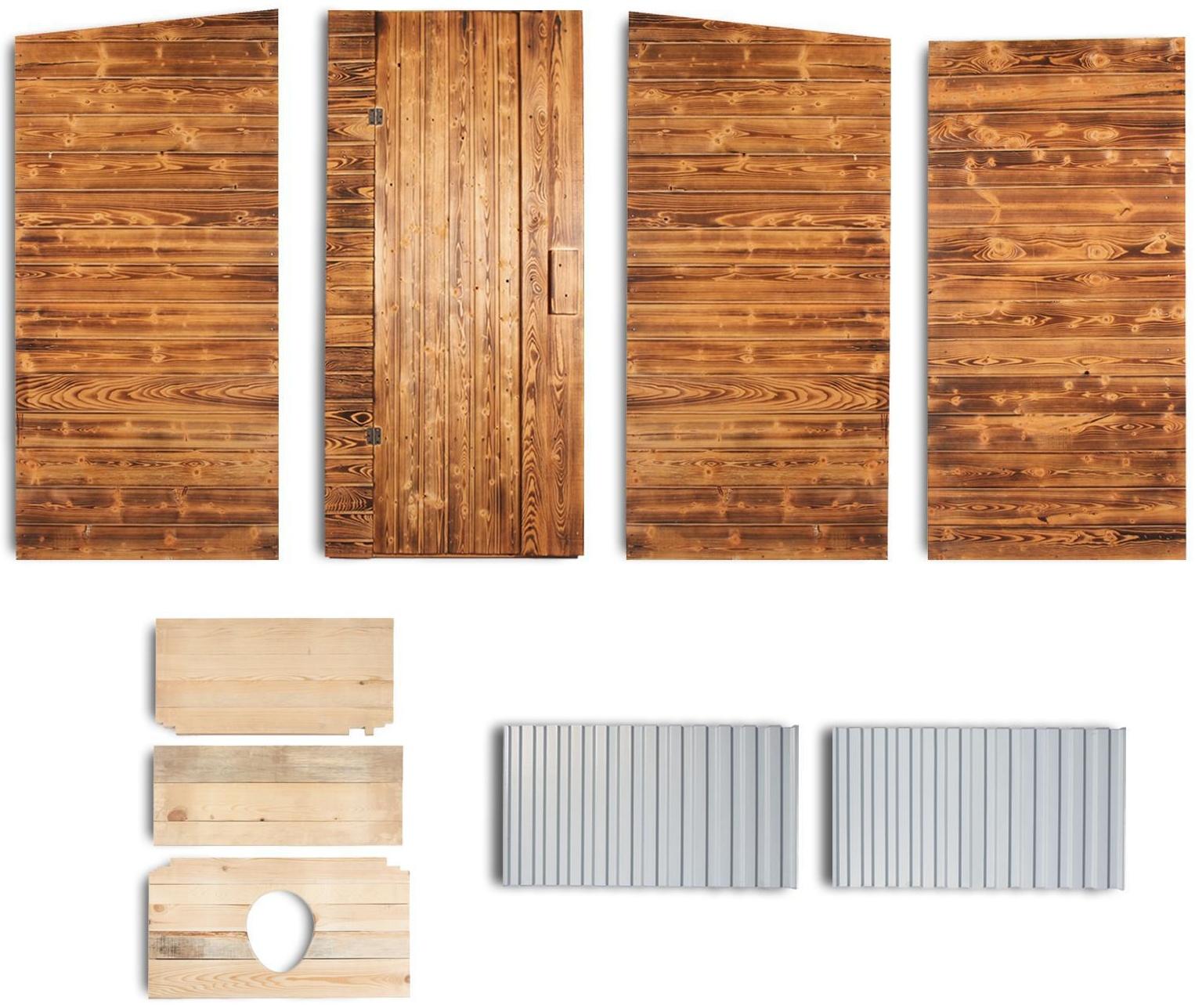 Туалет дачный, деревянный, 202 × 118 × 120 см, 1 и 2 - го сорта, «Эконом»