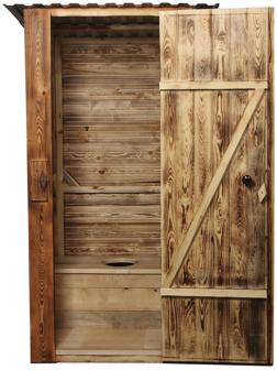 Туалет дачный, деревянный, 202 × 118 × 120 см, 1 и 2 - го сорта, «Эконом»