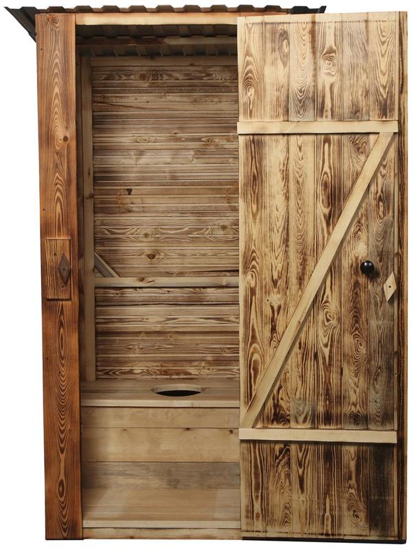 Туалет дачный, деревянный, 202 × 118 × 120 см, 1 и 2 - го сорта, «Эконом»