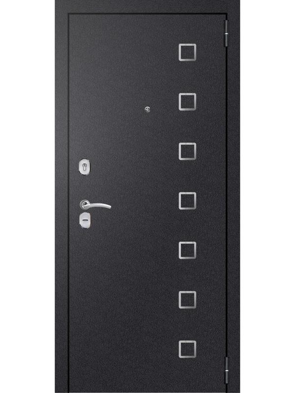 Входная дверь «Хит 6 Nova», 860 × 2050 мм, левая, цвет чёрный шёлк / лиственница белая