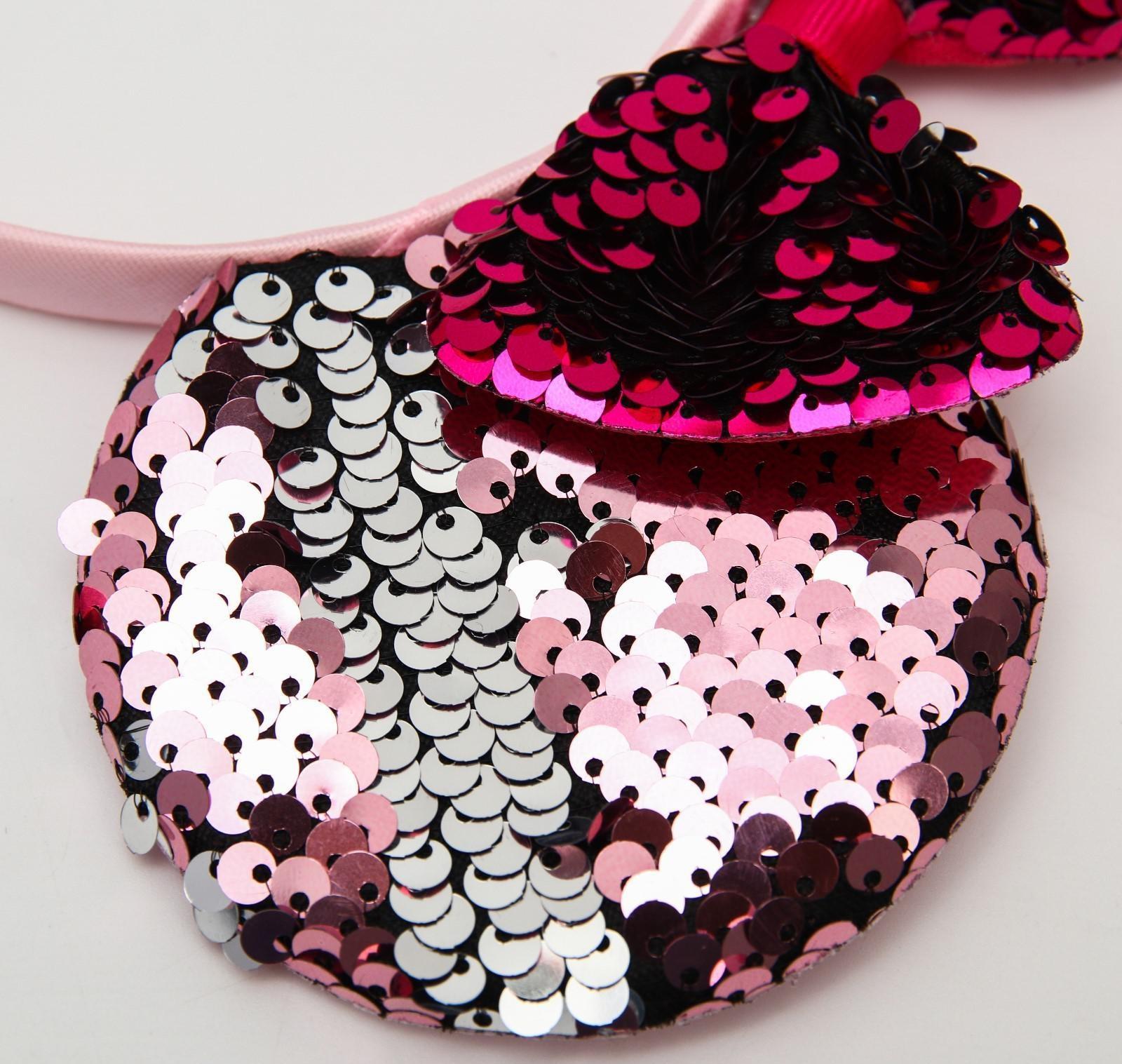 Ободок с паетками Минни Маус, розовый