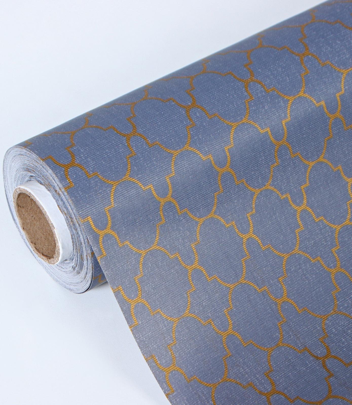 Клеёнка на стол на тканевой основе Доляна «Орнамент», ширина 137 см, рулон 20 м, цвет серый