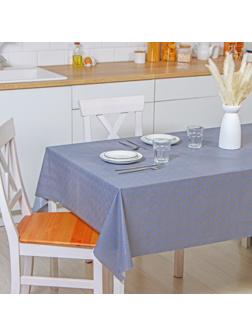 Клеёнка на стол на тканевой основе Доляна «Орнамент», ширина 137 см, рулон 20 м, цвет серый