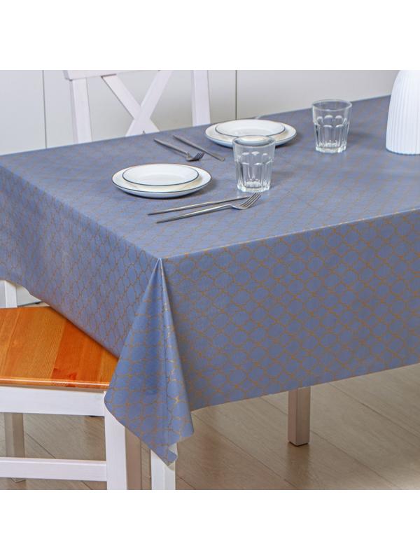 Клеёнка на стол на тканевой основе Доляна «Орнамент», ширина 137 см, рулон 20 м, цвет серый