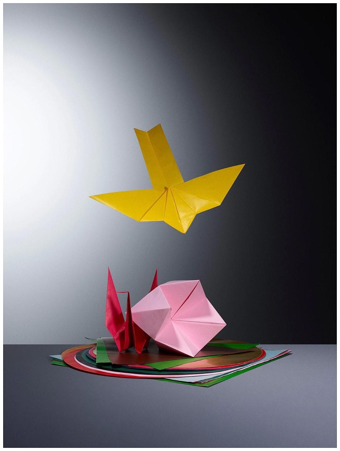 Бумага для оригами ЛУСТИГТ, разные цвета/разные формы