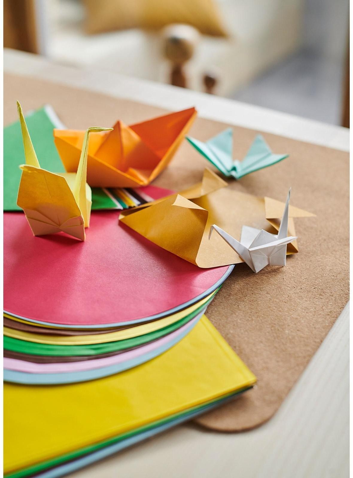 Бумага для оригами ЛУСТИГТ, разные цвета/разные формы