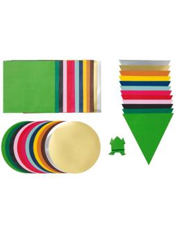 Бумага для оригами ЛУСТИГТ, разные цвета/разные формы