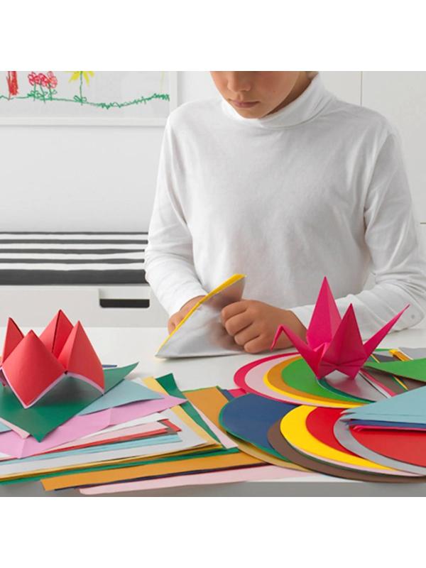 Бумага для оригами ЛУСТИГТ, разные цвета/разные формы