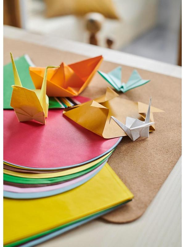 Бумага для оригами ЛУСТИГТ, разные цвета/разные формы