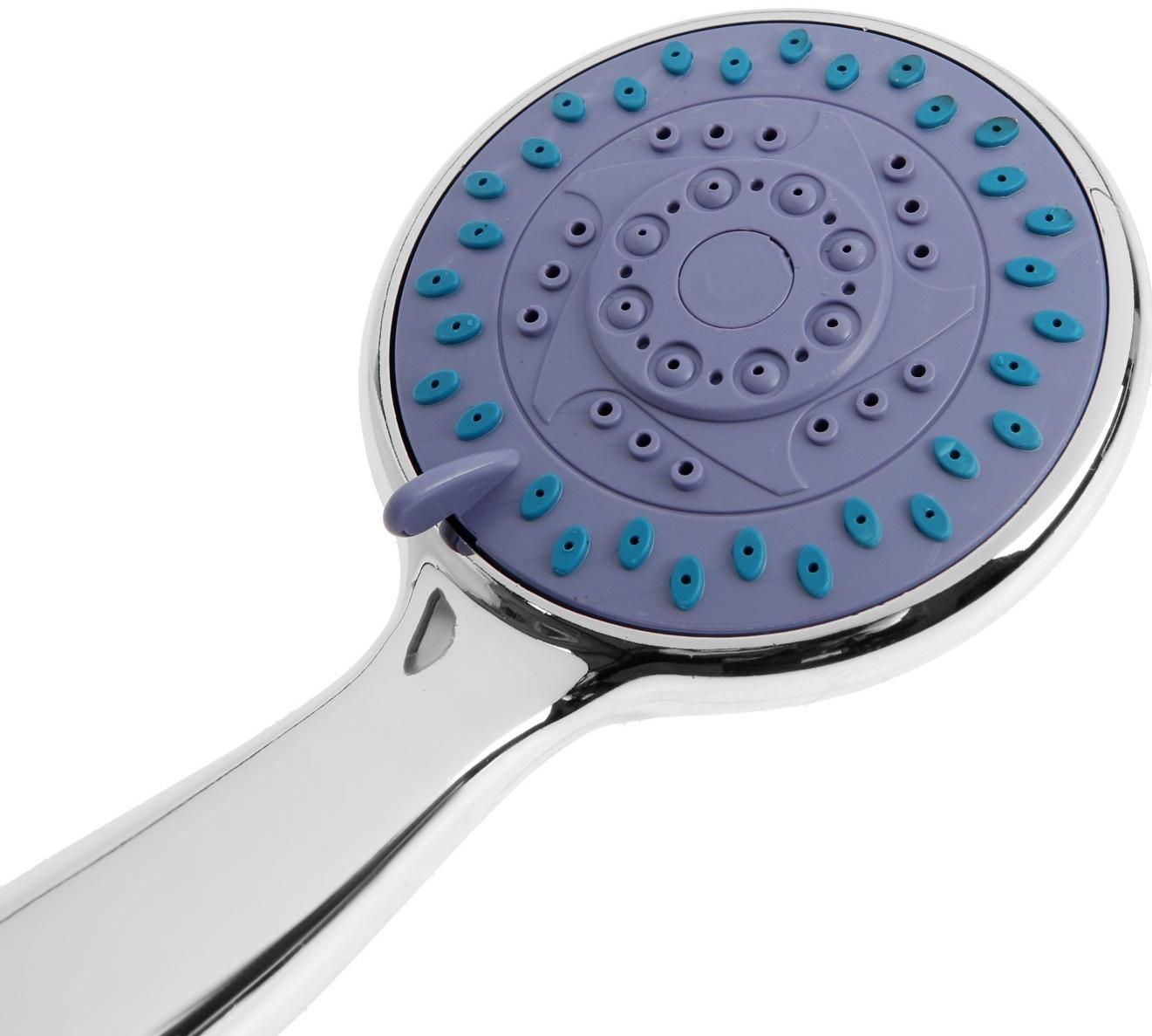 Душевая лейка ZEIN Z0401, 4 режима, средняя, d=95 мм, пластик, цвет хром