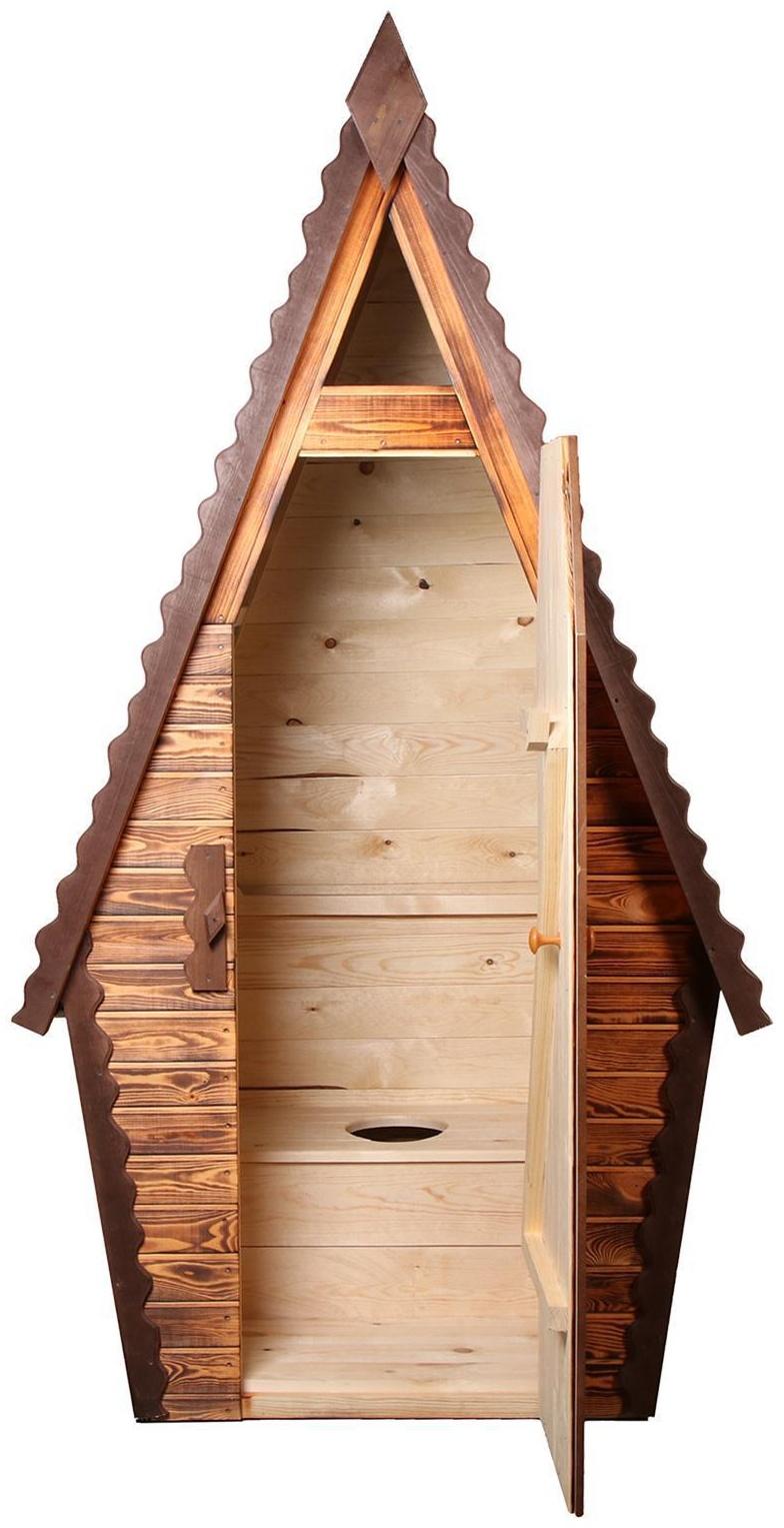 Туалет дачный, деревянный, 280 × 152 × 115 см, 1 и 2 - го сорта, «Теремок»