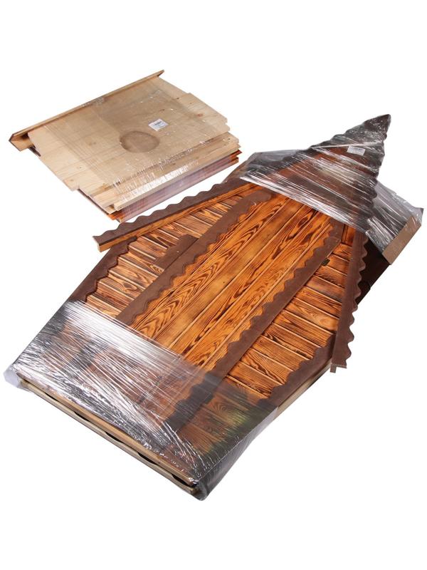 Туалет дачный, деревянный, 280 × 152 × 115 см, 1 и 2 - го сорта, «Теремок»