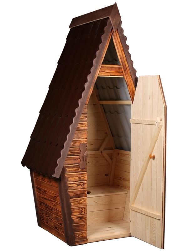 Туалет дачный, деревянный, 280 × 152 × 115 см, 1 и 2 - го сорта, «Теремок»