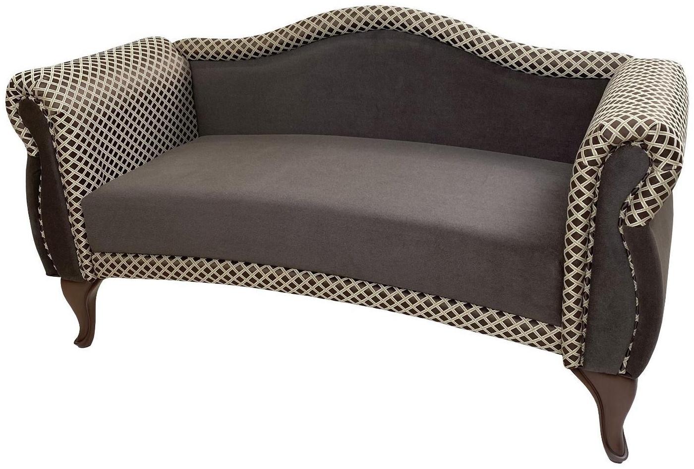 Банкетка со спинкой «Лилия», цвет шегги шоколад / аделина даймонд шоколад