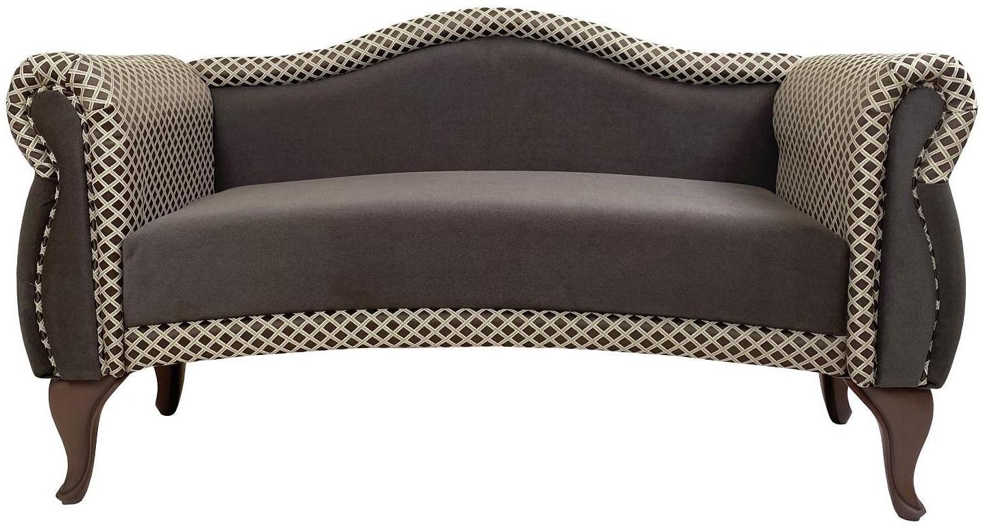 Банкетка со спинкой «Лилия», цвет шегги шоколад / аделина даймонд шоколад