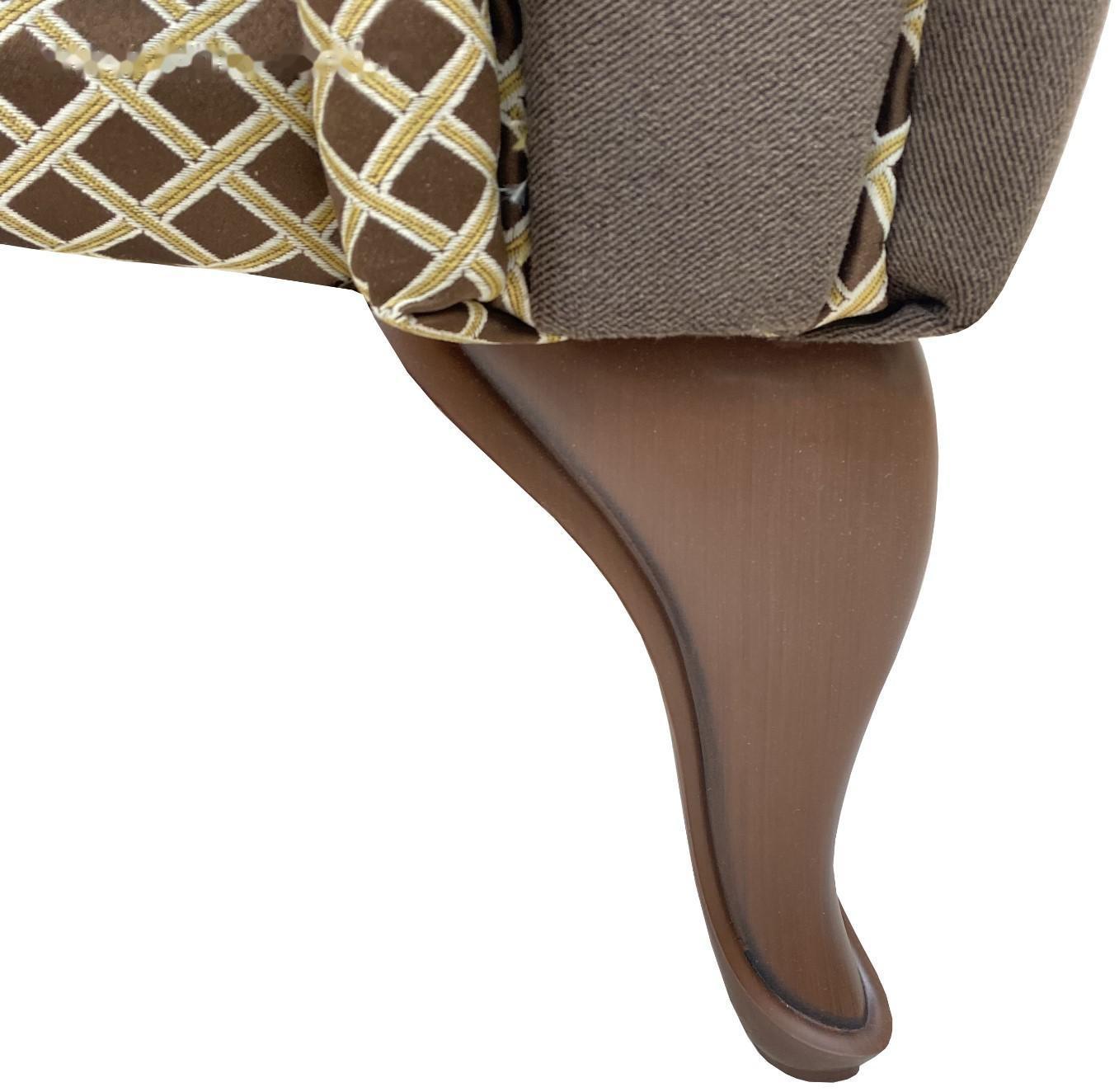 Банкетка со спинкой «Лилия», цвет шегги шоколад / аделина даймонд шоколад